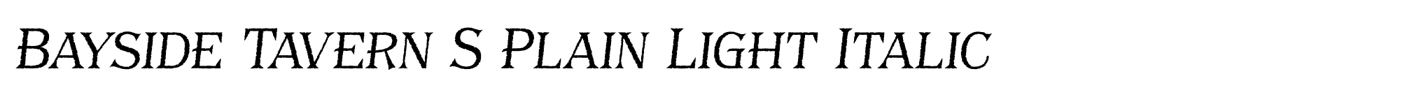 Bayside Tavern S Plain Light Italic image